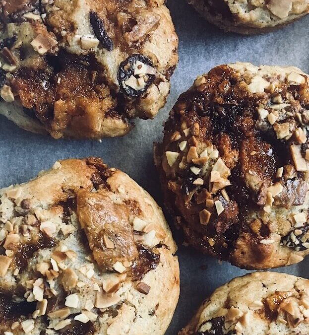 Pear and Buttercrunch Toffee muffins